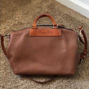 Dooney & Bourke Leather Saddle Tan Satchel